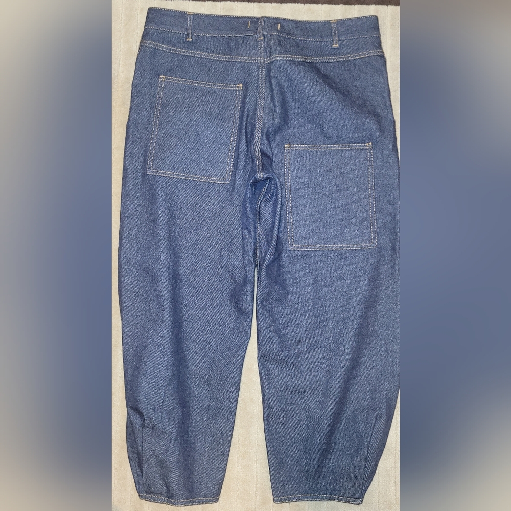Tibi Dark Indigo Wash Brancusi Barrel Jeans Sz 31 reg NWOT